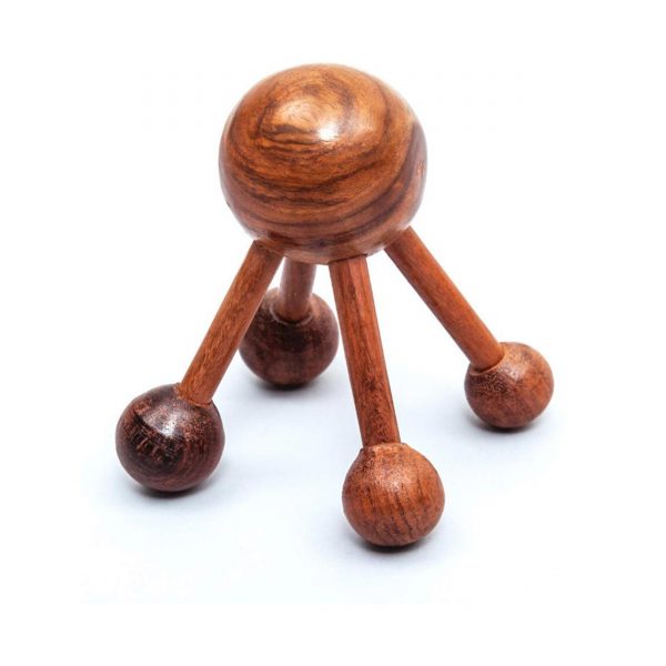 best yoga accessories dubai Wooden Acupressure Massager With 5-Knobs From GreenTree
